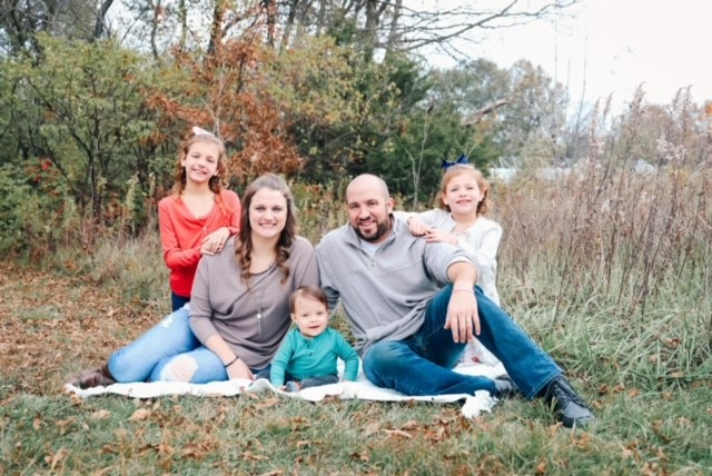 
Kyleen pictured with her family. Left to Right: Malia (10), Kyleen, Jordan (2), Jacob (husband), and Chloe (6).